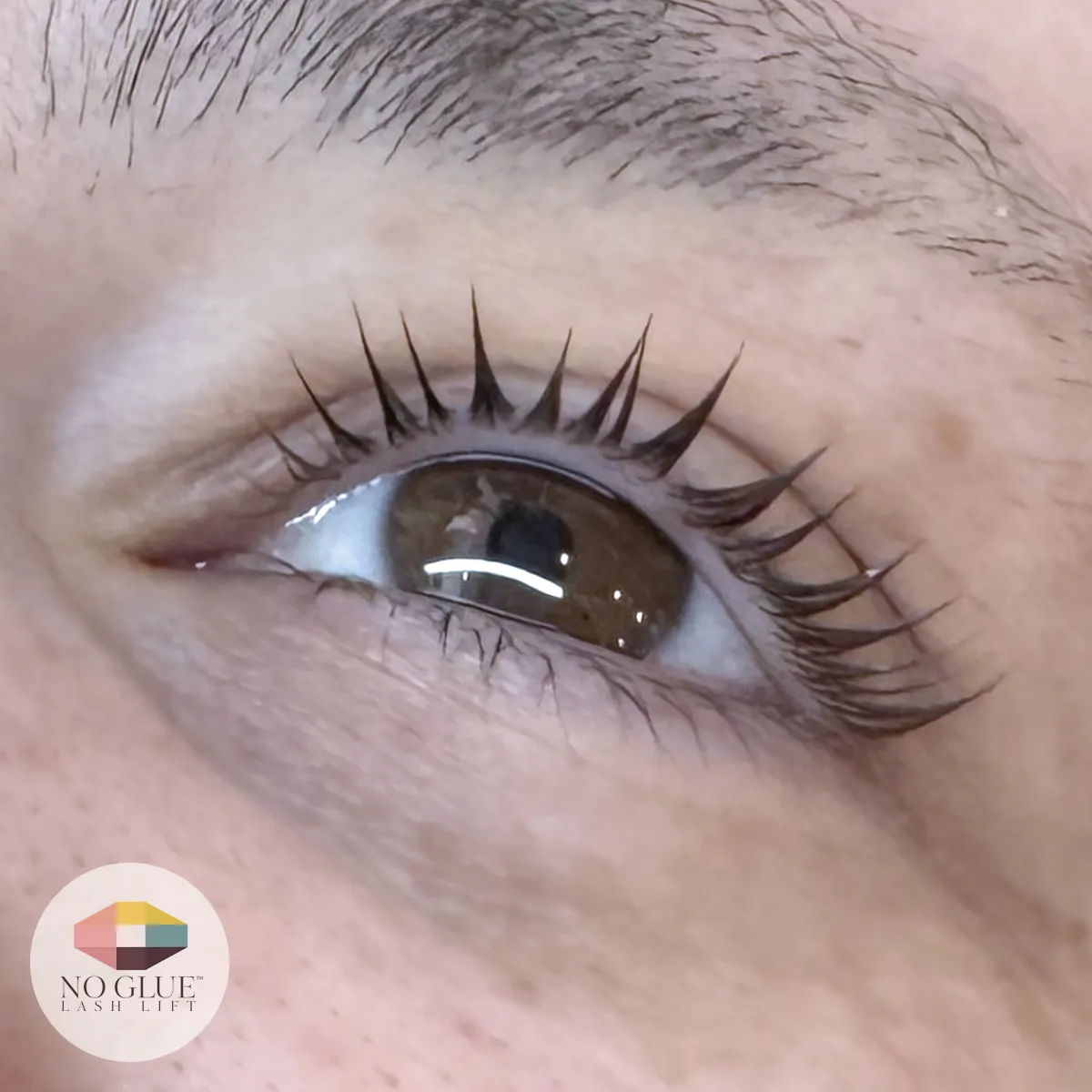 After — Korean No-Glue Lash Lift model one